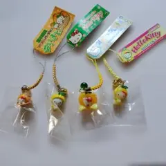 【新品】《みかん》ご当地キティ根付ストラップ　４個セット