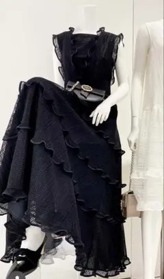 【極美品‼️】サイズ２ アディアム《Hibiscus Dress》ブラックのサムネイル