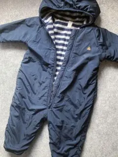 ネイビー フード付きアウター