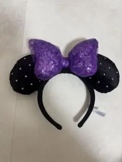 ディズニー カチューシャ ミニー パープル ブラック