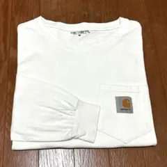 カーハート　carhartt 長袖Tシャツ　ロンT 白　サイズM