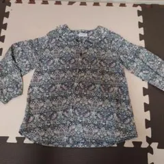 美品SENSE OF WONDER リバティ　 鳥柄長袖ブラウス 120