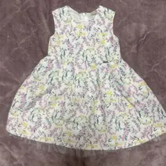 プティマインpetit main花柄ノースリーブワンピース 100cm