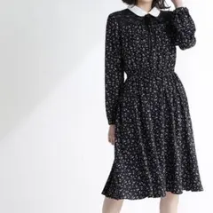 Honeys ハニーズ 花柄ワンピース 長袖 Mサイズ