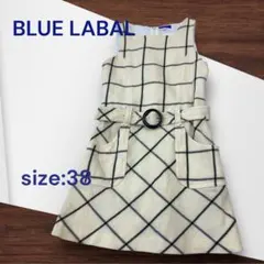 e774☆BLUE LABAL チェック柄ノースリーブワンピース size:38