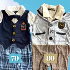70 80 男の子　ベビー　フォーマル　ロンパース　セレモニー　入園式