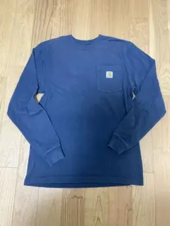 カーハート Carhartt ロンT 長袖Tシャツ ポケットロゴ ネイビー Sのサムネイル