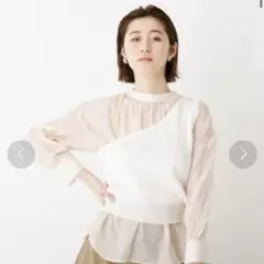 新品　アクアガールAG ニットベスト　ブラウン