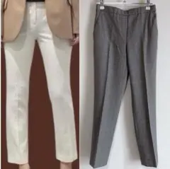 美品 セオリー ライトサキソニープルオンパンツ ライトグレー サイズ00のサムネイル