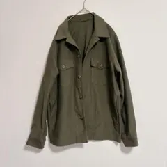 UNIQLO オリーブグリーン カバーオール ボタンフロント　L　ライトアウター
