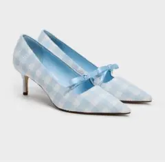 CHARLES & KEITH チェック柄リボンパンプスのサムネイル
