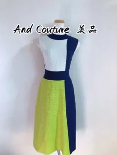 美品And Coutureアンドクチュールノースリーブ ニットロングワンピース
