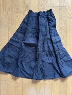 GU 黒 ティアードスカート