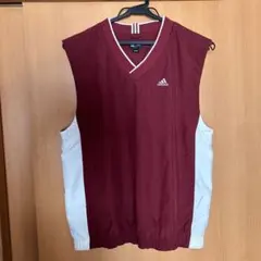 adidas ゴルフ用 ベスト M バーガンディ