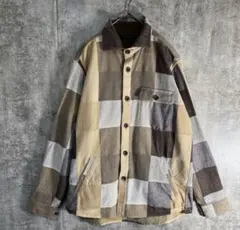 VUMPS 高級 チェック シャツジャケット ライトアウター