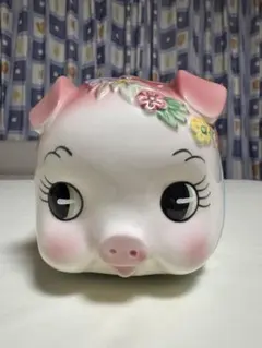 レトロ ピギーバンク貯金箱 陶器製 - メルカリ