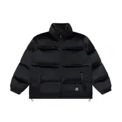 OG LABEL FAUX FUR DOWN JACKET BLACK M