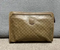 CELINE セリーヌ マカダム柄 クラッチバッグ PVC トリオンフ セカンド