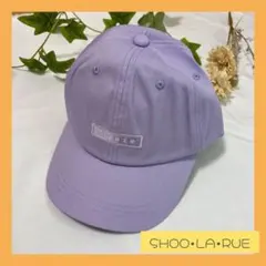新品タグ付き❤️ ツイルワッペン風刺繍CAP キャップ　カジュアル帽子　紫のサムネイル