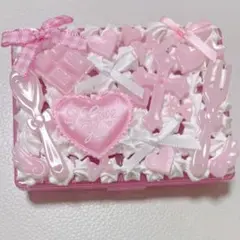 ホイップデコ　小物ケース　小物入れ　量産型　平成女児　ロリィタ　ピンク　ホワイト