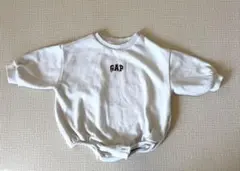 GAP ホワイト　サクラ　ロンパース　70cm 6-12month