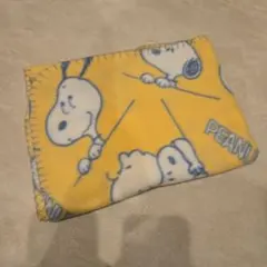 スヌーピー　ブランケット　ノベルティ　非売品　フェイス柄(黄色)　アオキ