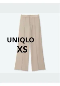 週末限定値下げ ハイウエストドレープワイドストレートパンツ ユニクロ