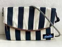 【KAVU】ネイビーとホワイト ストライプ ショルダーバッグ　サコッシュ