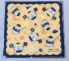 タイトーくじ　サンリオ　侍ジャパン　ハンドタオル　ポムポムプリン