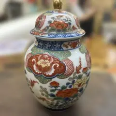 將軍壺　未峰窯 色絵　金彩　古伊万里 飾り物 未峰窯 色絵 金彩 古伊万里 將軍壺 有田焼 - 有田焼 未峰窯 金彩 古