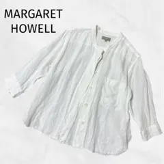 22年製。MARGARETHOWELL リネンシャツジャケット M mhl. - メルカリ