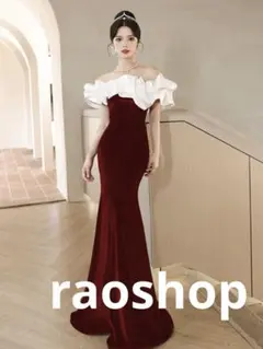 派手ロングドレス年中OK 結婚式にもぴったり 韓国風パーティー仕様