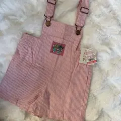 新品　チマヂロ　ストライプ　ピンク　サロペット