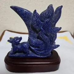 天然石 高品質 ラピスラズリ フクロウ 親子 カービング 再入荷⭐️2847