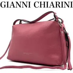 【美品】 ジャンニキャリーニ アリファS 2way ショルダーバッグ ピンク