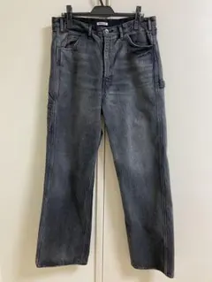 6303【美品】オーラリー　ストレートデニム　ブラックデニム　ジーンズ 6303【美品】オーラリー ストレートデニム ブラックデニム