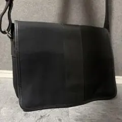 COACH　コーチ　メッセンジャーバッグ　キャンバス　レザー　ブラック　黒のサムネイル