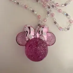 ディズニー ミニー ペンダント ライト ネックレス ピンク 紫 光るおもちゃ
