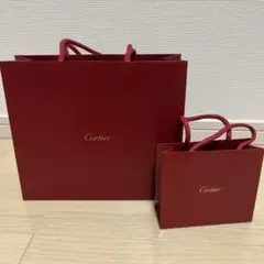 Cartier 赤 ショップ袋　2枚セット