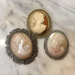 カメオ ブローチ