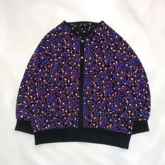Vintage 総柄プルオーバーブラウス 小花柄 レトロポップ 個性派 古着のサムネイル