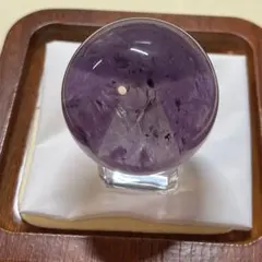 アメジストスフィア トラピチェアメジストスフィア 虹入り キラキラ　台座付き