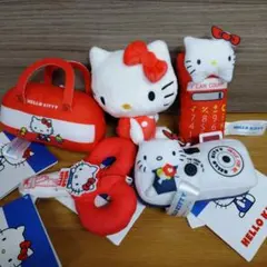 ハローキティ なつかしモチーフマスコット5個セット