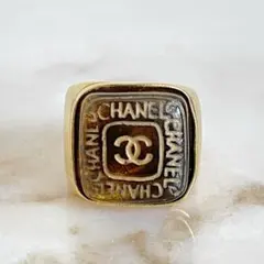 7580 激レア☆CHANEL シャネル ヴィンテージ グリポア ストーンリング