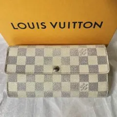 LOUIS VOUITTONルイヴィトン ダミエアズール長財布ポルトフォイユサラ