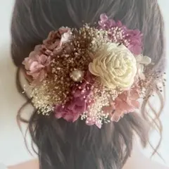 成人式ウエディングにハンドメイドドライフラワーヘアピンセットNo.10