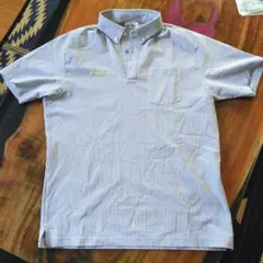 アディダス　ゴルフ　シアサッカー　adidas　ストライプ　ポロシャツ　L　美品
