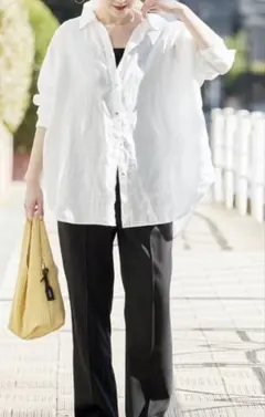 Spick&span リネン長袖シャツ ホワイトのサムネイル