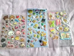 かわいいキャラクターシールセット 3シートまとめ売り