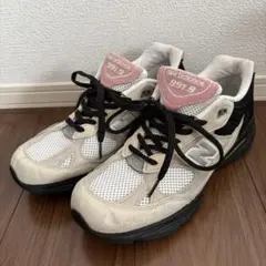 New Balance 991.9 ホワイト/ブラック/ピンク